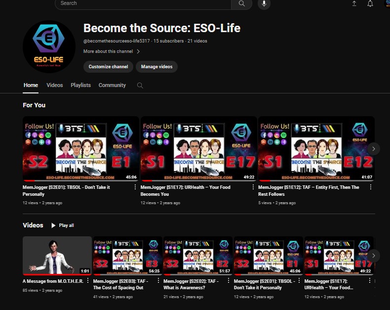 UPdate esolife youtube