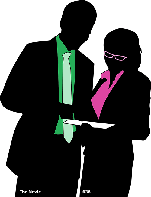 business man and woman silhouette