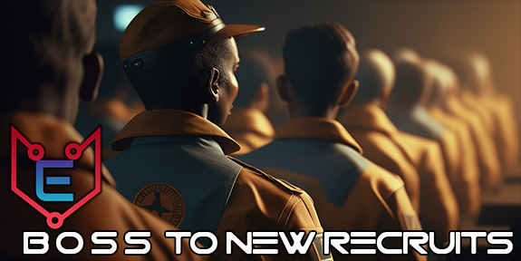 The BOSS speaks to new recruits